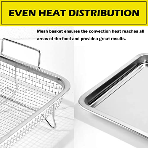 Oven Air Fryer Basket and Tray, Extra Large Crisper Tray and Basket