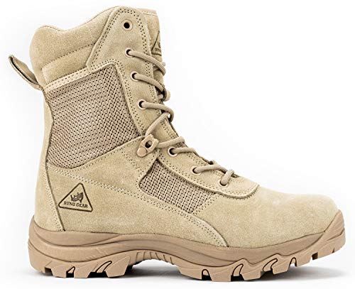Ryno Gear Coolmax Tactical Combat Work Utility Men's Military Boots (8" Beige, Us_Footwear_Size_System, Adult, Men, Numeric, Medium, Numeric_12) #TOP1