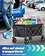klein Kitsure Bollerwagen Faltbar – Handwagen mit Hartplastikrädern, 71,1 x 43,2 x 91,5 cm Transportkarre für Einkäufe, Garten, Camping, Sport & Angeln, Schwarz
