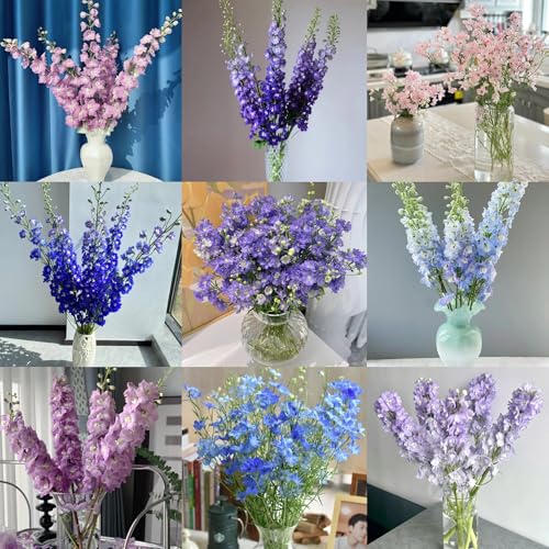 Semillas resistentes de la delphinium de perennes, decoración de otoño de delphinium ornamentales, decoración, 25pcs