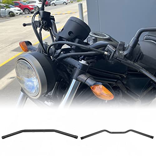 TAZGANTAX Manubrio Drag Tracker Moto per REBEL500 Manubrio Retro High Raiser Manubrio Dritto Compatibile con Rebel CMX500 CMX 500 2017-2024 (altezza bassa)