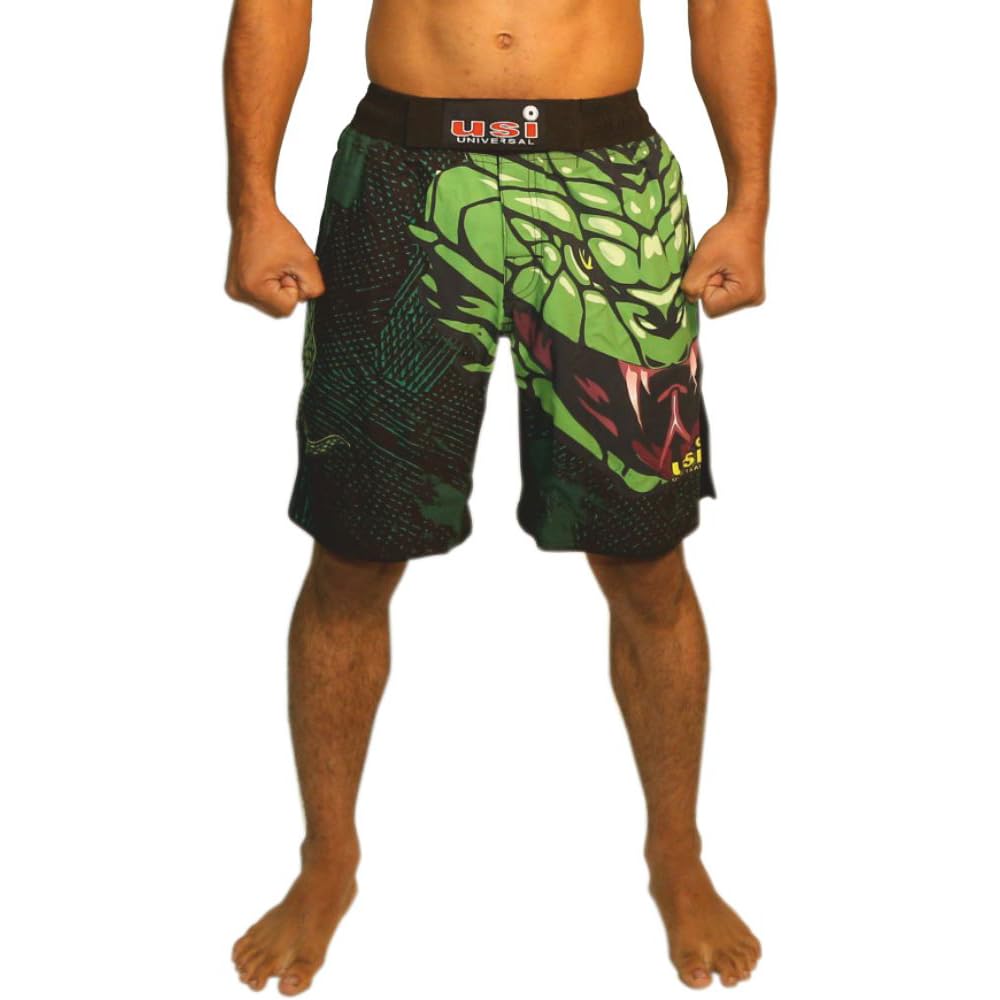 usi universal the unbeatable USI UNIVERSAL MMA Shorts for Men - Snake 411S for Training, Kickboxing, Martial Arts, Cage Fight, Muay Thai, BJJ, Boxing, Grappling (Small, Green)-picture-37