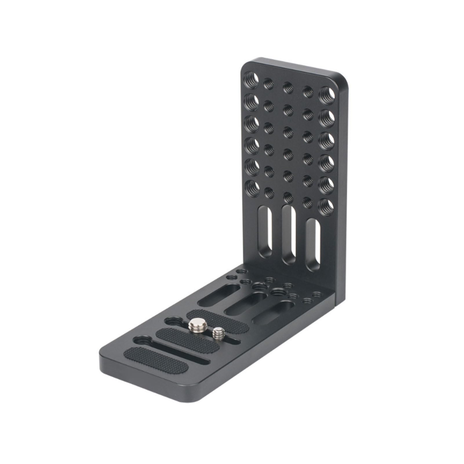 Asixxsix Placa de Queso para cámara, Soporte en L, Placa de liberación rápida con Orificios roscados de 1/4" y 3/8", conmutación Vertical/Horizontal para trípode y estabilizador