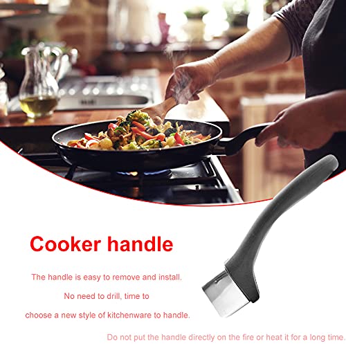 Pot Handle,Handle Replacement Cookware Handle With Screw,Universal Pot Handle Grip For Pan Pot Cookware Accessories Anti Scalding Tool Household Pan Handle(Black) #TOP5