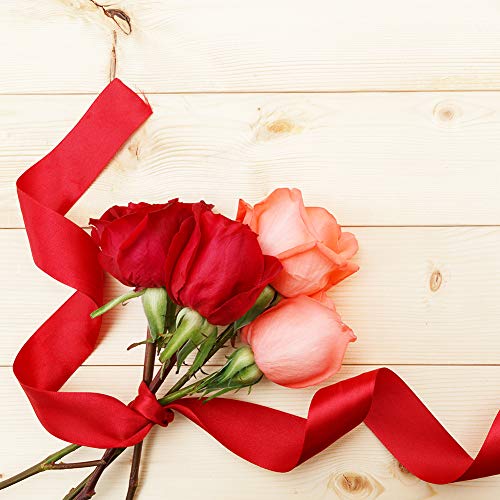 Image of Solid Color Double Faced Red Satin Ribbon 7 /8 inch X 25 Yards, Ribbons Perfect for Crafts, Wedding Decor, Bows Bouquet, Sewing, Christmas Gift Wrapping