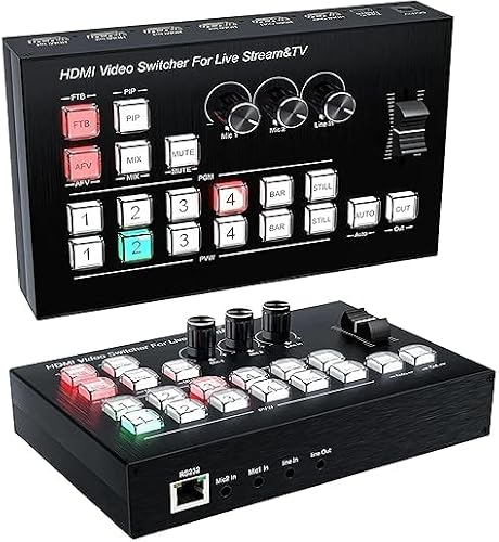 FHD 4 Channel hdmi Video Recorder Mixer for Live Streaming 4xhdmi usb3.0 switcher Video Recorder for Tapes osd Camera