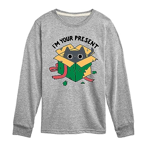 Instant Message - Cat Present - Toddler & Youth Long Sleeve Graphic T-Shirt