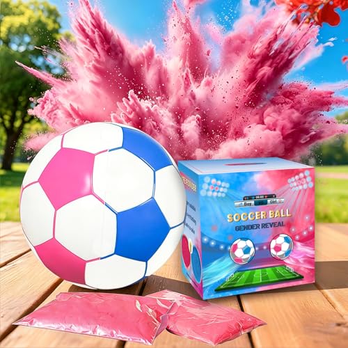 LyingMonkey Gender Reveal Soccer Ball with Pink Powder Ideas for Baby Girl
