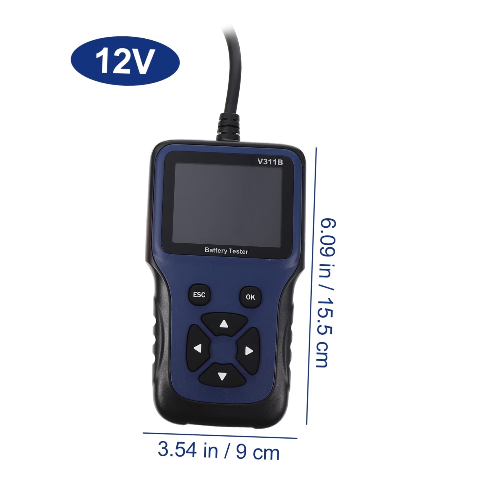 Gatuida Testeur de Batterie Voiture Analyseur Batterie Outil Automobile Compact