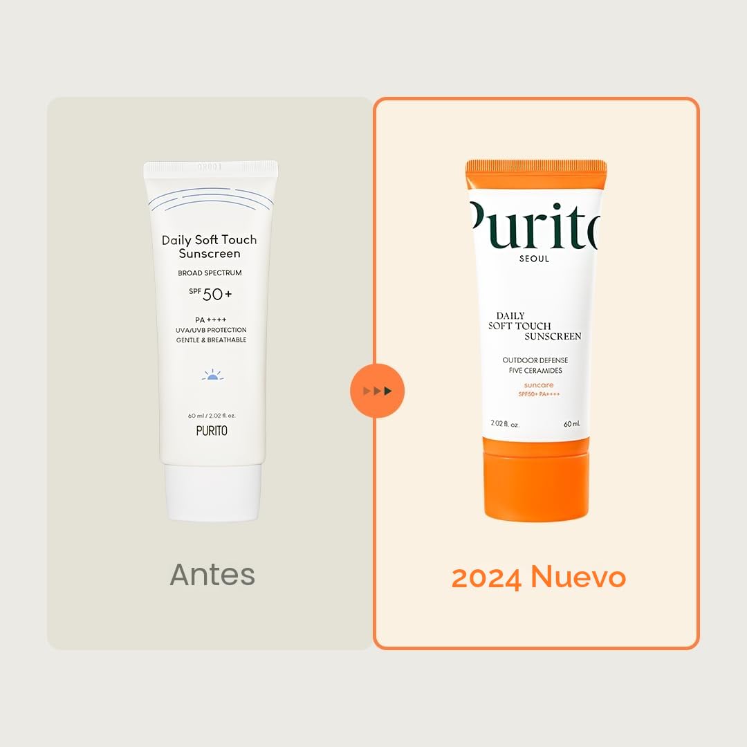 PURITO SEOUL Protector Solar SPF50+ PA++++ Ceramidas No Blanquea Resistente al Agua K-Beauty