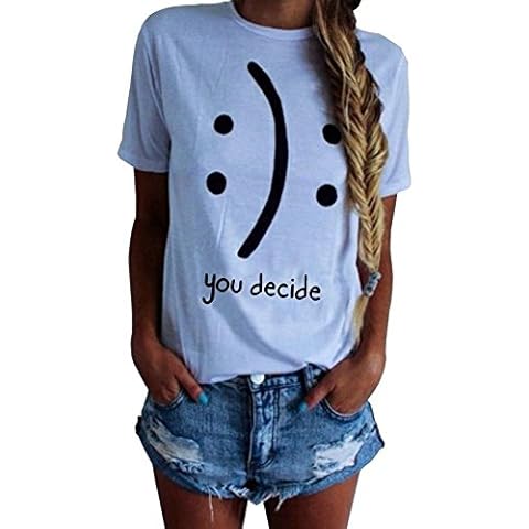 Womens Tshirt Funny Juniors Tees Short Sleeve Graphic Printed Tops M White Cover