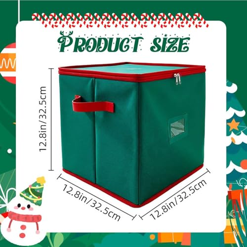 Boîte de rangement pour décorations de Noël à fermeture éclair avec 64 compartiments - 4