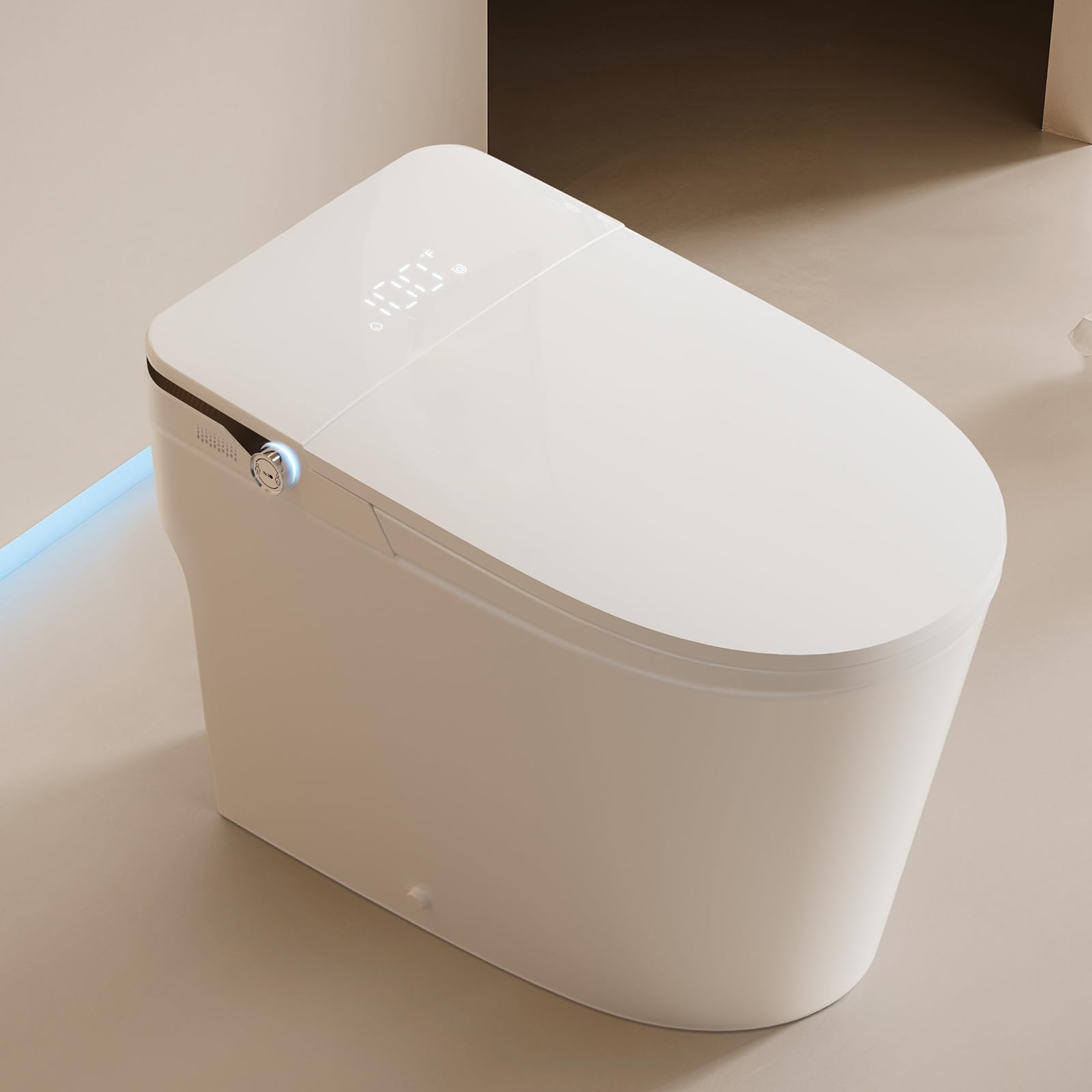 Photo 1 of Clirass Smart Toilet with Bidet, Auto Flush, Heated Seat, White
