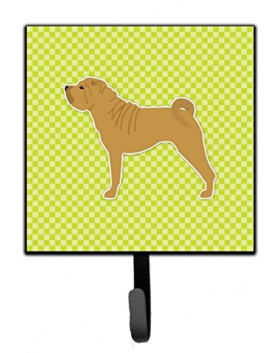 Shar Pei Checkerboard Green Leash or Key Holder