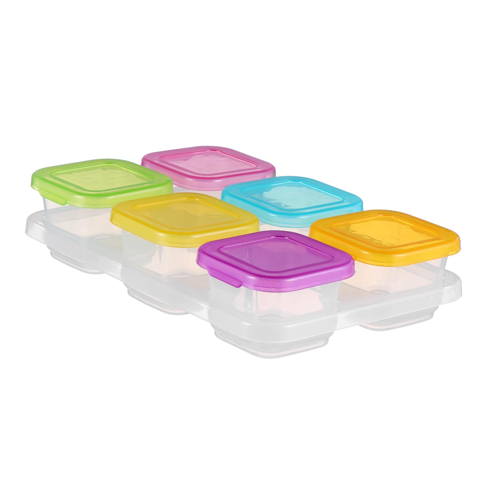 Toddmomy Pp Material Baby Food Storage Boxes 120ml Capacity Microwave Refrigerator Safe Sealed Food Case Portable for Baby Snacks