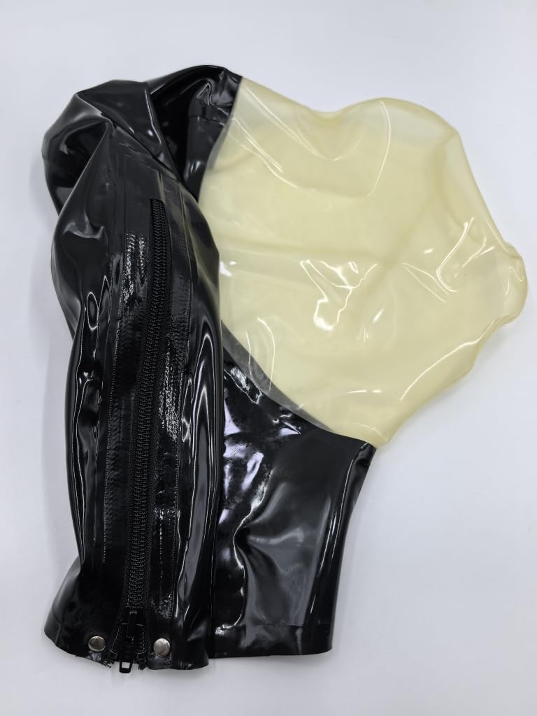 Masque latex Breathplay - Capuche caoutchouc contrôle respiration | Capuche caoutchouc pour Breathplay – Heavy Rubber Fétiche, Masque gaz & BDSM Latex Hood