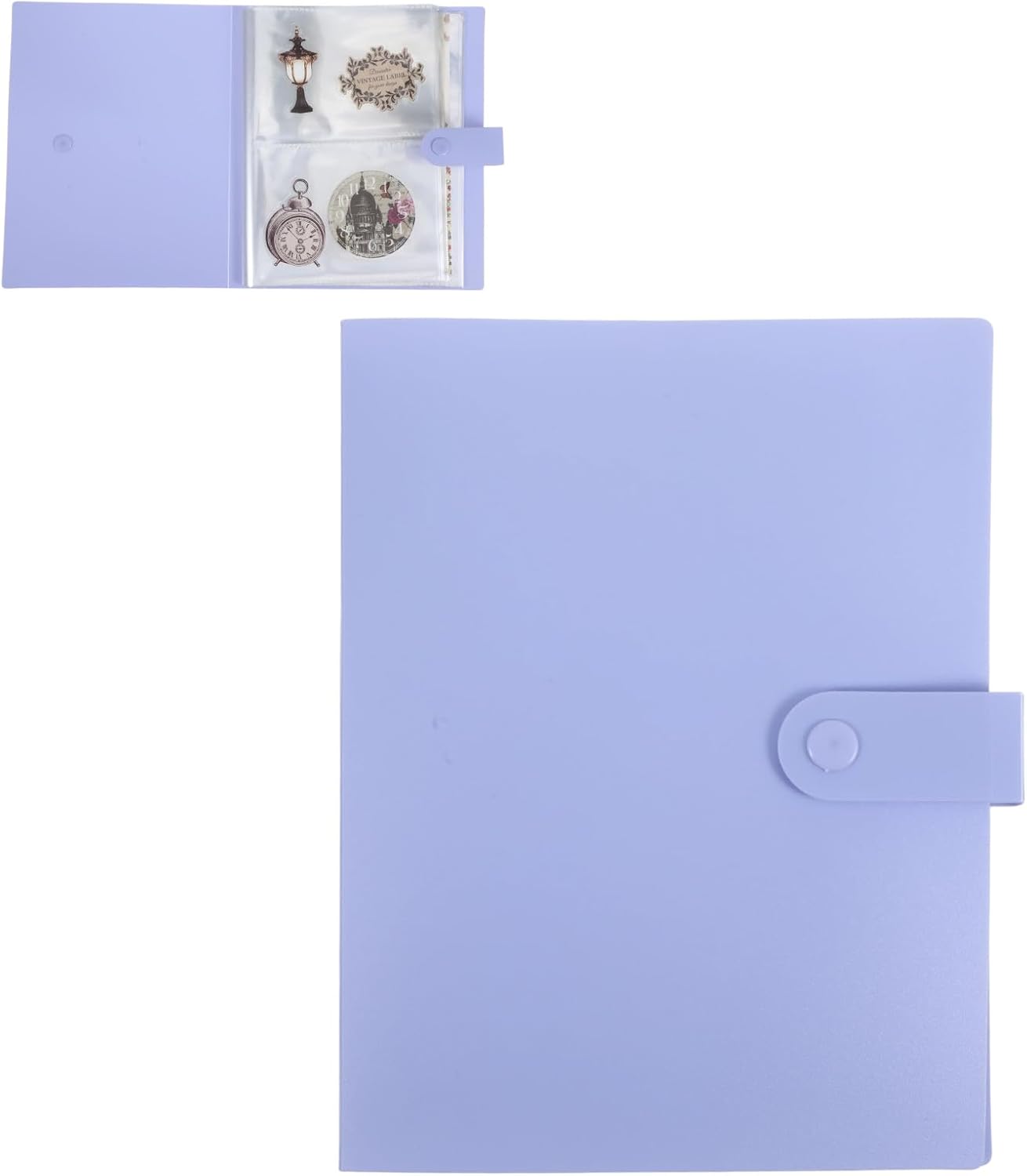 144 Slots Nail Sticker Book,Reusable Sticker Storage Book Transparent Stickers Album for Collecting Stickers Display Card Nail Art Decals