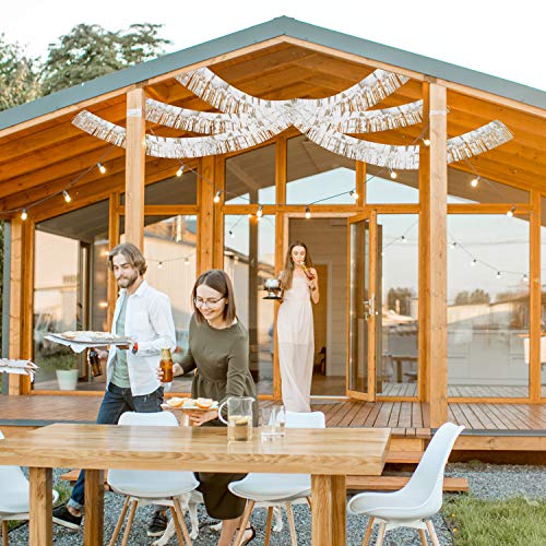 Willbond 6 Pieces 10 Feet Fringe Garland Foil Fringe Garland Metallic Tinsel Foil Garland Wall Hanging Fringe Banner For Wedding Birthday Parties Holiday Decorations And More (Silver) #TOP6