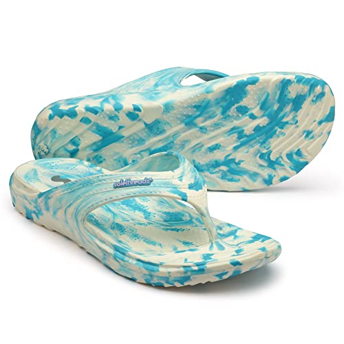 SOLETHREADS ORTHO ELITE MARBLE L | Durable | Sturdy | Light | Comfortable | Shock Absorbent | Slippers | Flip Flops for Women