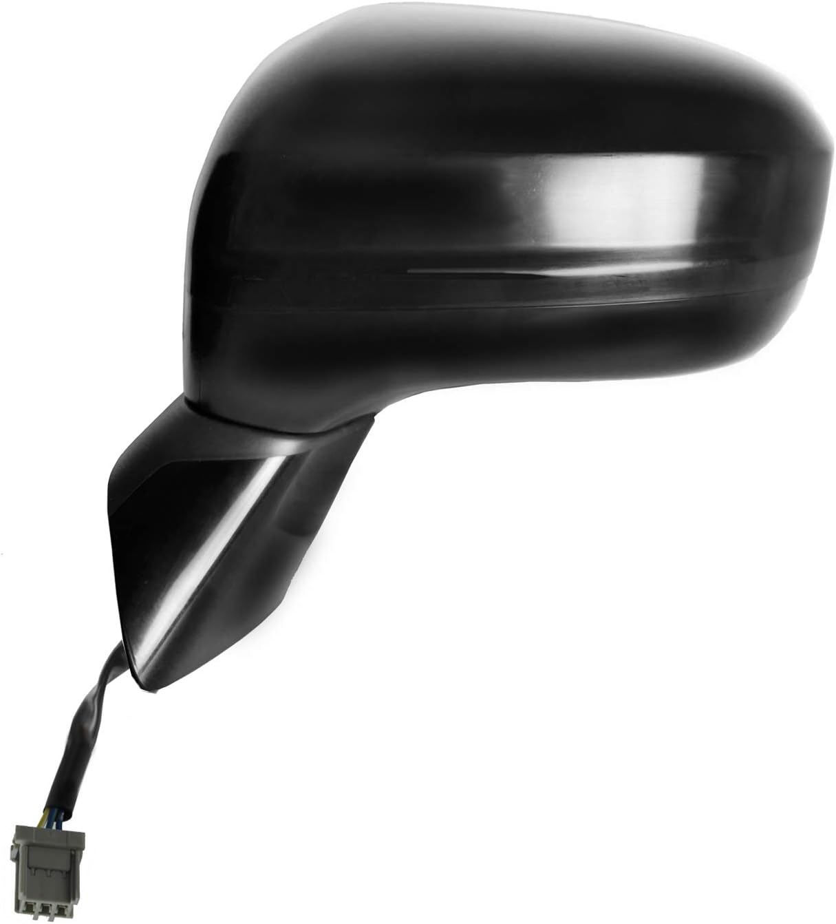 K Source Driver Side Mirror for HONDA Civic, textured black w/PTM cover, foldaway, Power (63624H)