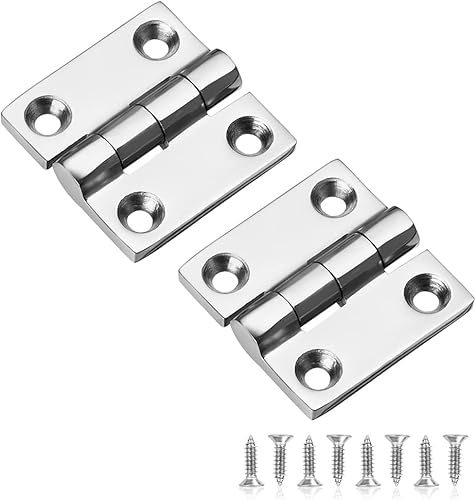 Miniatura 9 de Bisagras de acero inoxidable para barco, bisagras de grado marino, 2 pulgadas x 2 pulgadas (1.969 in x 1.969 in), sin ruido, acero inoxidable 316