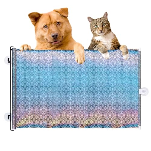 Puerta para perros para interiores, antideslizante, retráctil, protector ajustable para cachorros, para marco de puerta interior, patio, escaleras, balcón, entrada, garaje, pasillo, terraza, perros y