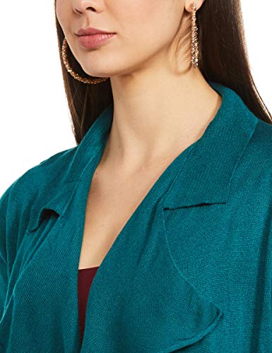 Image of BIBA Women Woollen Front Open Solid Shrug