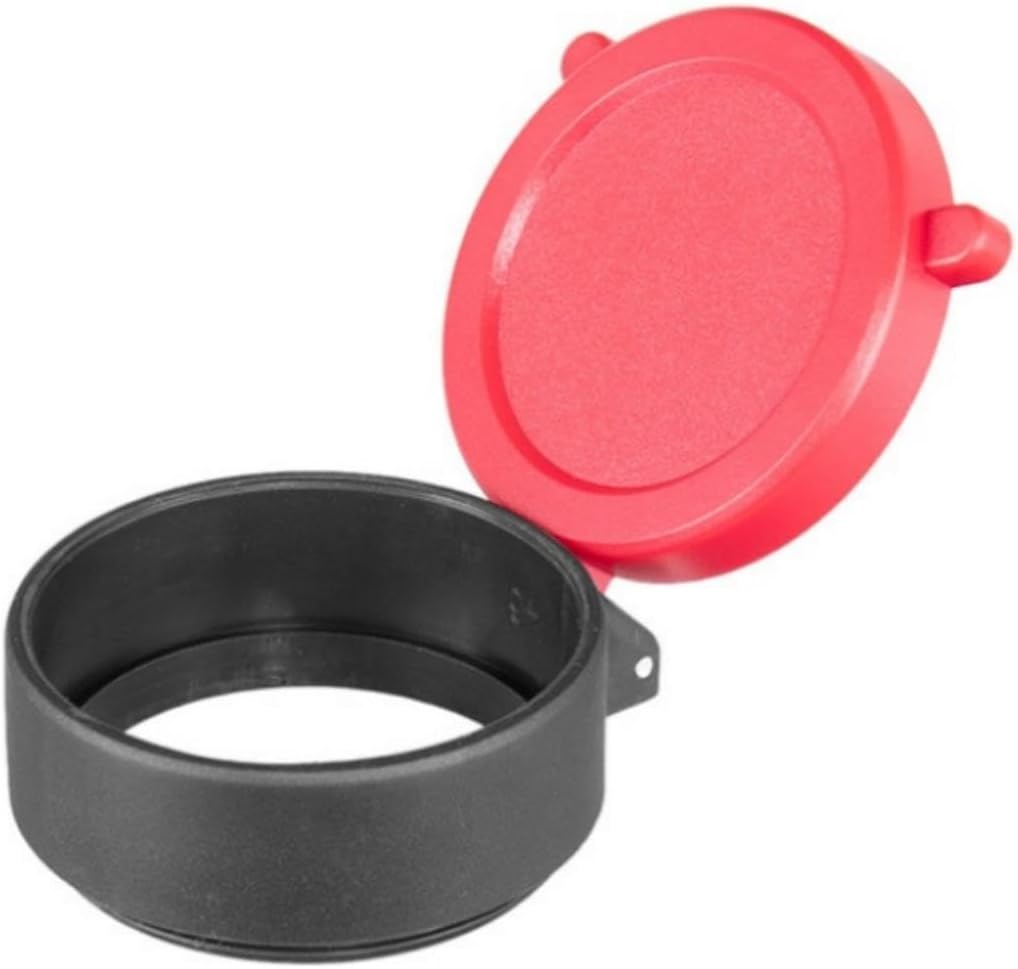 Red Optical Lens Protective Cover Single Tube Telescope Dust Cover Aiming Scope Scratch Resistant Rebound Cover 30-62MM Diameter