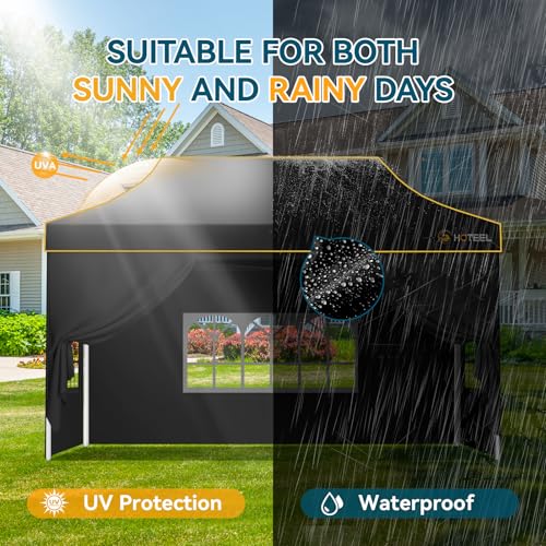 Image of Hoteel 10x15 Pop Up Canopy Tent, Heavy Duty with 4 Sidewalls, Commercial