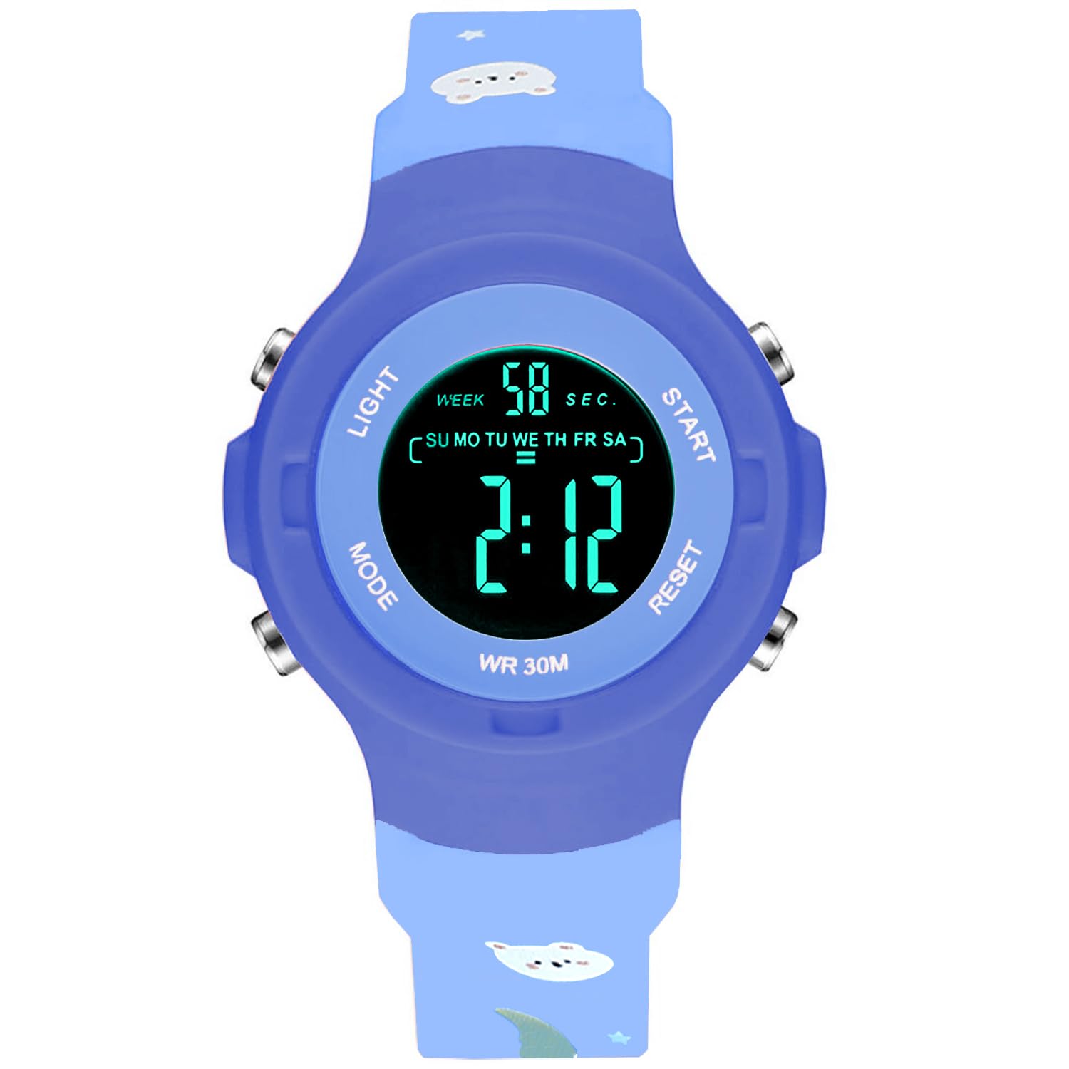 Time Up Digital Dial Fresh Printed Design Cartoon Sports Kids Watch for Boys & Girls (Age:4-12 Years)-PET20-X (Light Blue) (B0D3XVZB2K) Amazon Price History, Amazon Price Tracker