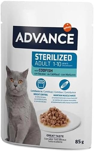 Advance - Comida húmeda para gatos adultos esterilizados Advance bacalao