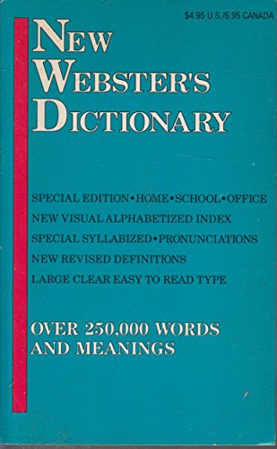 New Webster's Dictionary: 1989 Edition B000NQ5CQI Book Cover