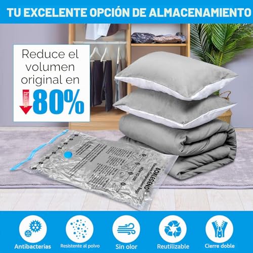 Miniatura 7 de Boxlegend Bolsas De Almacenaje Al Vacio 15 Piezas 1xxl 2xl 5l 5m 2s Bolsas De Vacio Almacenaje Al Vacío Para Guardar Ropa, Ropa De Cama, Edredones, Almohadas, Mantas