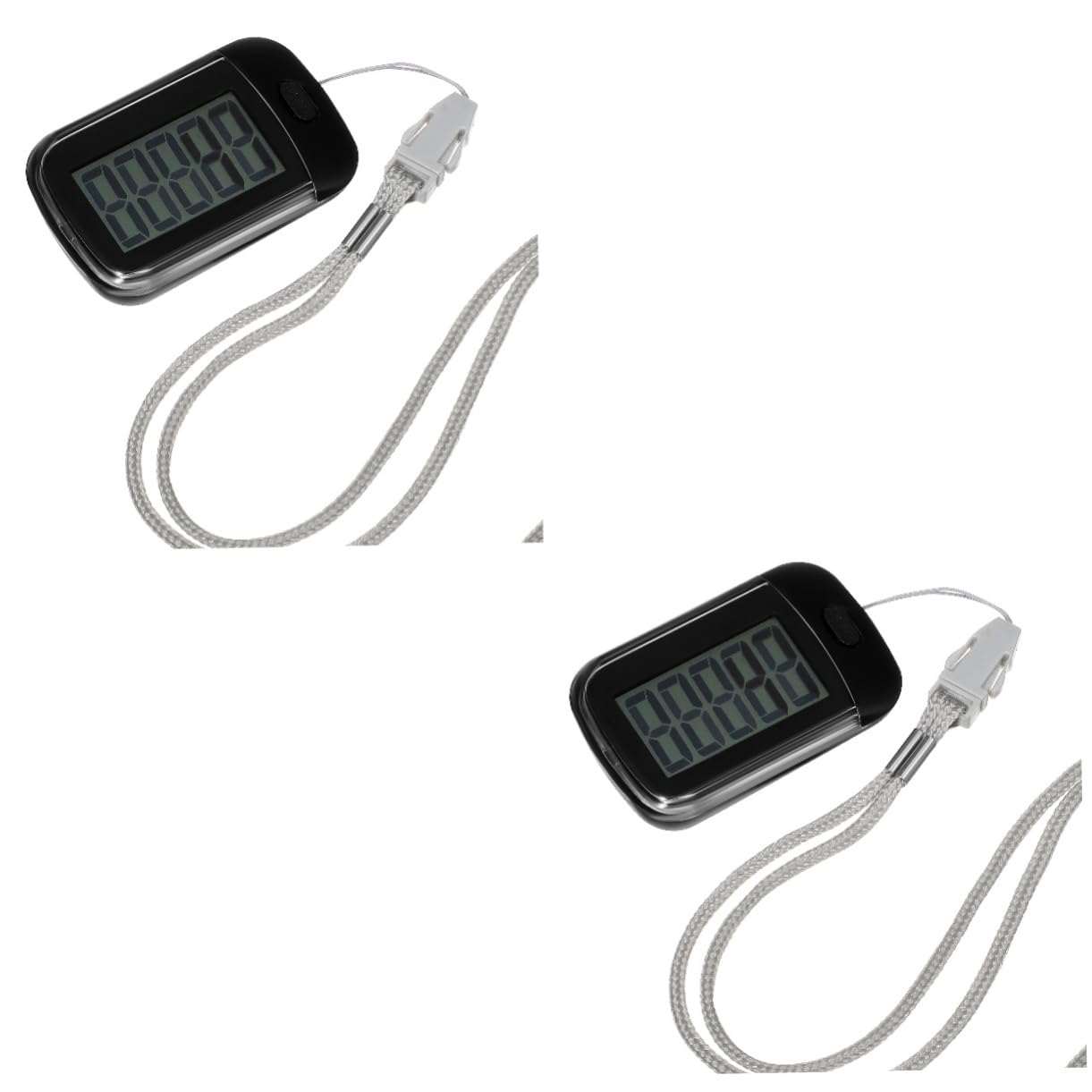 2 Piezas Podómetro Portátil Clip Compacto Caminar y Correr Seguimiento Preciso Calorías Fitness