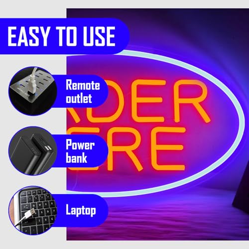 Image of Order Here Neon Sign Order Here Sign Business Neon Sign for Wall Decor Neon Led Sign Order Neon Light Sign Light Up Sign for Coffee Shop Opening Restaurant Cafe Bar Decor Supermarket