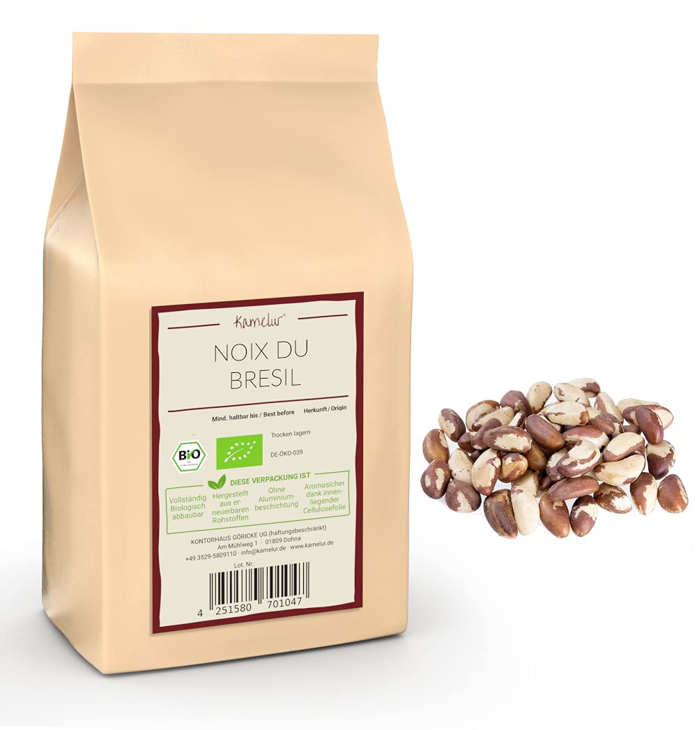 Noix du Brésil BIO 1kg issues de la cueillette sauvage, Noix du Brésil crues de première qualité, naturelles et non traitées