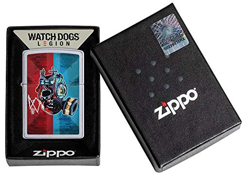 Image of Zippo Watch Dog Legion Satin Chrome Pocket Lighter