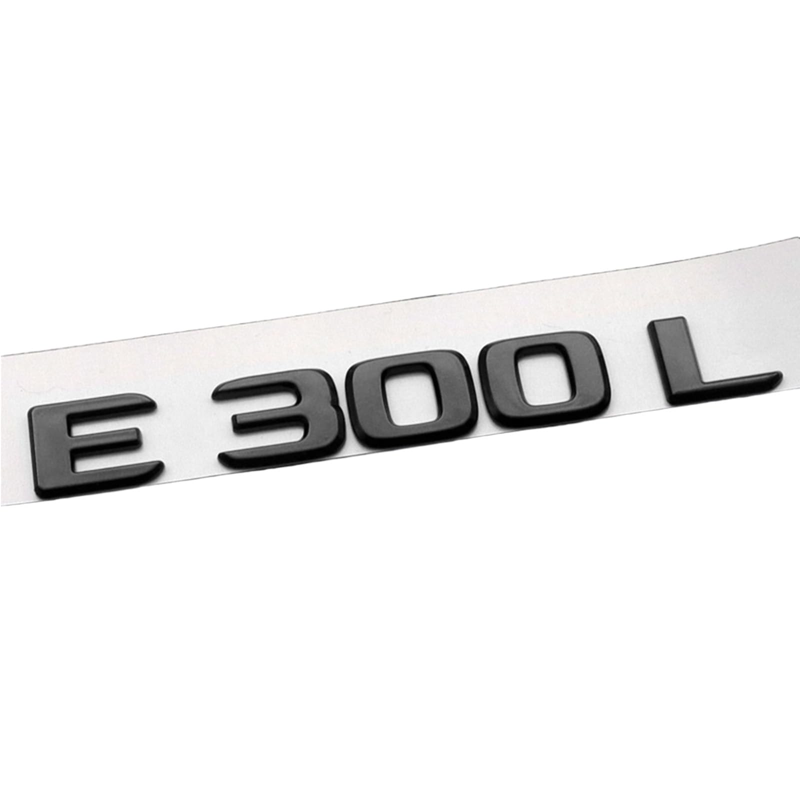 3D Letters Numbers Emblem for Trunk Lid Chrome Shiny Black/Silvery Badge (Black E300L)