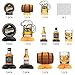 ANGOLIO Whiskey Beer Table Centerpieces - 12Pcs Whiskey Honeycomb Table Topper for Men Table Centerpiece 40th 50th 60th Birthday Party Family Photo Booth Props