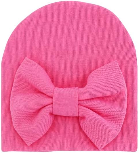 Miniatura 3 de QandSweat Sombreros y gorras para recién nacidas para niñas de algodón de 0 a 6 meses, paquete de 6, 0-6 meses