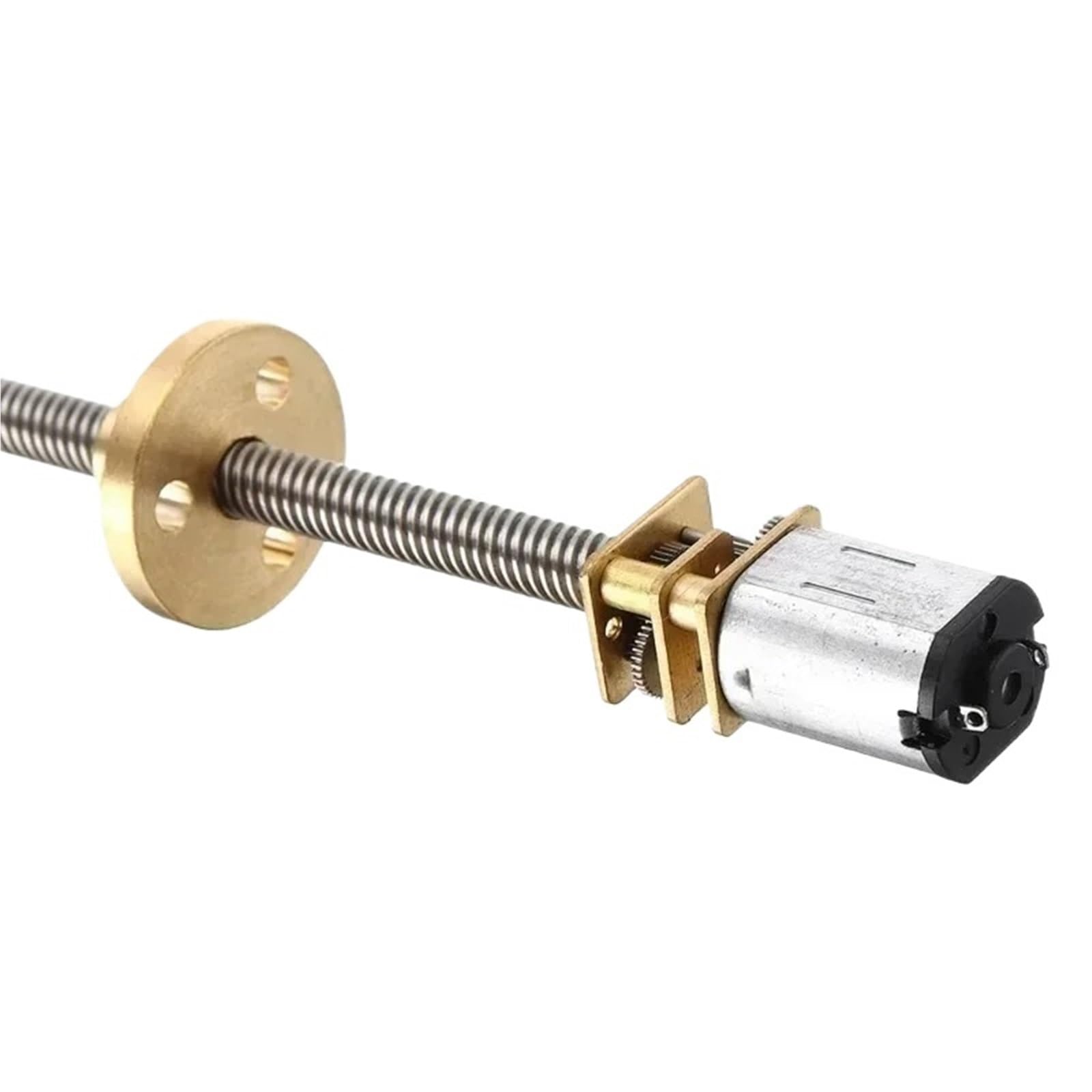 1 x silnik elektryczny silnik redukcyjny gwintu T5 x 160 mm N20 silnik z przekładnią cc z kołnierzem (12 V 60)