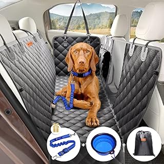 PETPROVED Dog Car Seat Cover for Dogs Hammock for Car Dog Car Seat Covers for Cars Back Seats Waterproof Car Seat Cover Rear Back Seat Cover for Dogs
