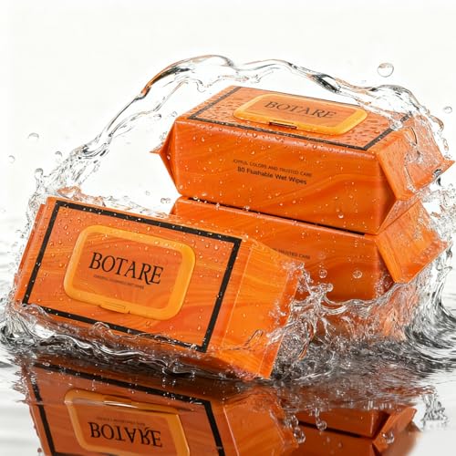 Image of Flushable Wet Butt Wipes for Adults (3 Packs of 80 Counts - 240 Count), Unscented Extra-Large Gentle Plus, 99% Purified Water with Aloe Essence, for Men & Women Bathroom Toilet Use