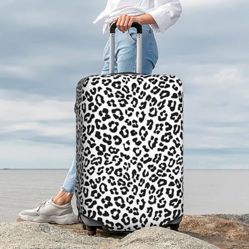 VOSERY Luggage Cover Protector Suitcase Cover - white black Leopard fashion High Elasticity Suitcase Covers Protector for Luggage (No Luggage)4