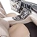 Car Seat Covers Cushion Pad,2PCS Front Bottom Seat Covers for Cars,Super Breathable,Storage Bags,Anti-Slip,Universal Automotive Seat Covers Fit for Most Sedans SUV Pick-up(2Pcs Beige)