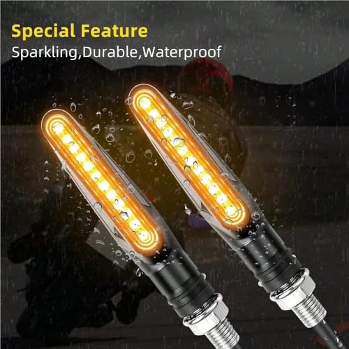 Intermitentes universales para moto de 12V impermeables IP68 con luz trasera integrada 3