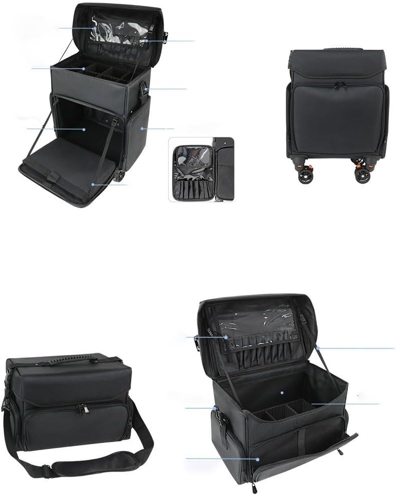 Professional Makeup Trolley Case Large Capacity Tool Box Artist Storage Suitcase