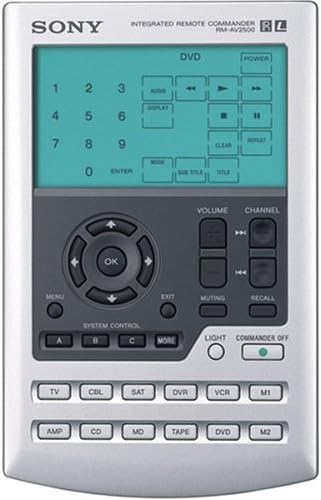 Sony RM-AV2500 Fully Editable Universal Remote Control with Touch-Key LCD Screen (Discontinued by Manufacturer)