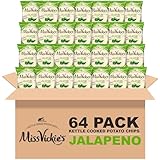 Miss Vickie's Jalapeño Flavored Kettle Cooked Chips, 1.375 Ounce (64 Pack)