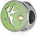 Disney Stainless Steel Tinkerbell Enamel "Faith Trust Pixie Dust" Bead Charm